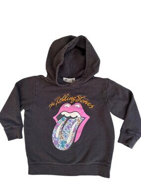 Cotton On Kids Rolling Stones Graphic Hoodie Size 4